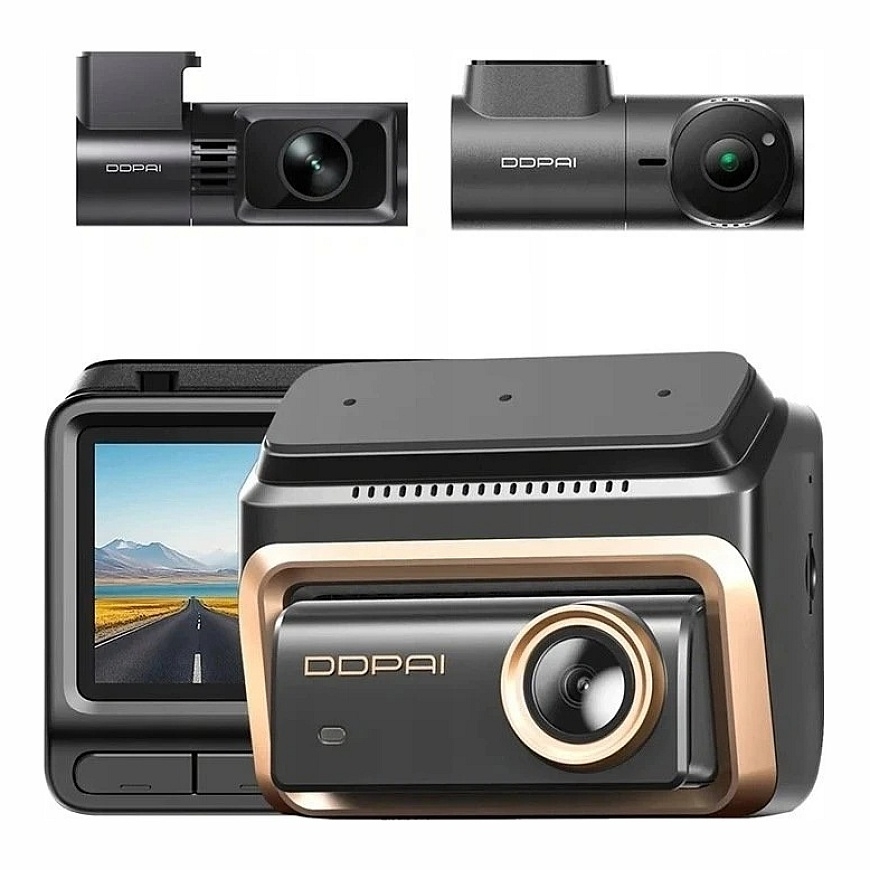 Dash Cam - DDPAI Z90 Master 4K, dual camera, 3 inch display, 5 GHz Wi‑Fi, GNSS – 3