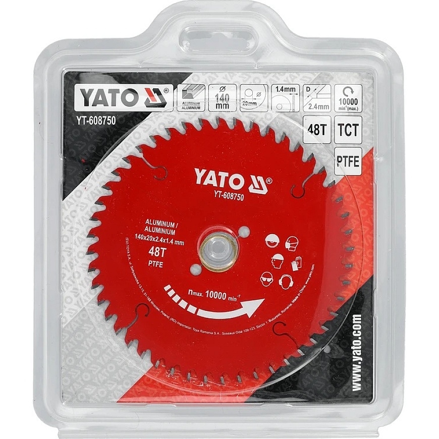 Yato TCT PTFE DISKAS ALUMINIUI 140*20*48T – 4