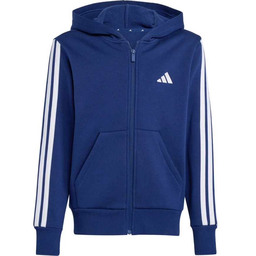 adidas Essentials pilnās garuma bērnu jaku tumši zilu JY4980 (164 cm) – 2