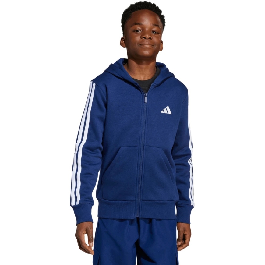 Детская толстовка adidas Essentials с полной молнией темно-синяя JY4980 (164 см) – 4