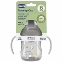 CHICCO Mācību krūze 200 ml 6+ Pelēka CHICCO Mācību krūze 200 ml 6+ Pelēka