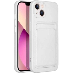 Riff "Card Silicone Case iPhone 15 Plus" Valge