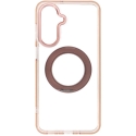 Чехол Samsung A17 / A18 Frame Circle Stand, совместимый с MagSafe, золотой