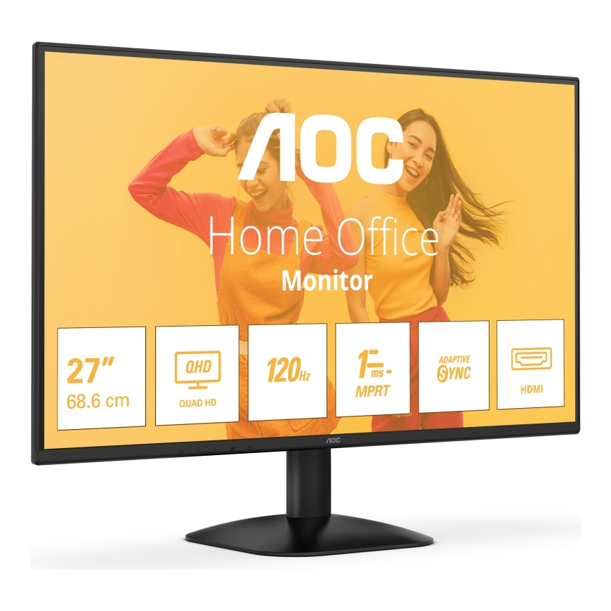 AOC B3 Q27B35S3 kompiuterio monitorius 68,6 cm (27") 2560 x 1440 pikseliai Quad HD LED Juoda – 2