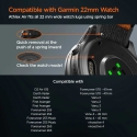 Spigen Athlex Air Quick Realase Garmin Watch 22mm Black Spigen Athlex Air Quick Realase Garmin Watch 22mm Black