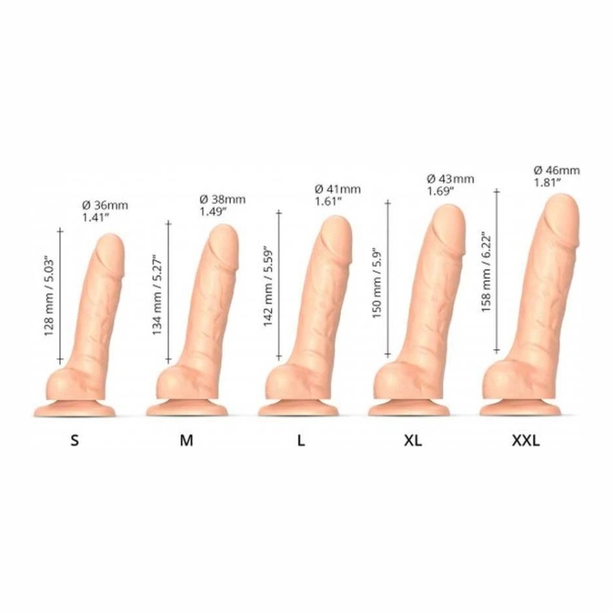 Strap On Me SLIDING SKIN REAALNE DILDO VANILL XL – 3