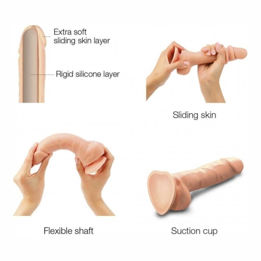Strap On Me SLIDING SKIN REAALNE DILDO VANILL XL – 4