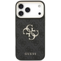 Guess 4G Big Classic Logo lielais siksnas korpuss ar metāla pogām iPhone 18 Pro Max / 17 Pro Max, melns Guess 4G Big Classic Logo lielais siksnas korpuss ar metāla pogām iPhone 18 Pro Max / 17 Pro Max, melns