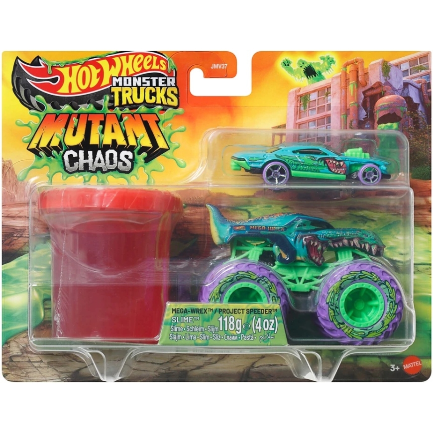 Mattel HOT WHEELS MONSTER TRUCKS MUTANT CHAOS džips ar sliņķi (JMV37) – 3