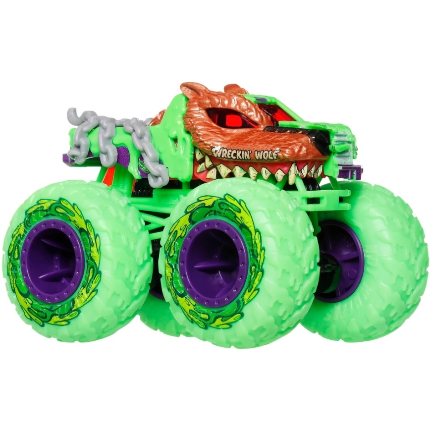 Mattel HOT WHEELS MONSTER TRUCKS MUTANT CHAOS džipas su slaimu (JMV37) – 4
