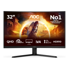 AOC G4 CQ32G4VE PC lamekuvar 80 cm (31.5") 2560 x 1440 pikslit Quad HD LCD Must, Hall