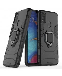 TakeMe Armor Stand Back Case / finger ring / car holder magnet for Samsung Galaxy A32 (A326) 5G Black