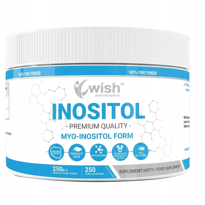 Wish Pharmaceutical Inositoli, ravintolisä jauheessa, 250 g