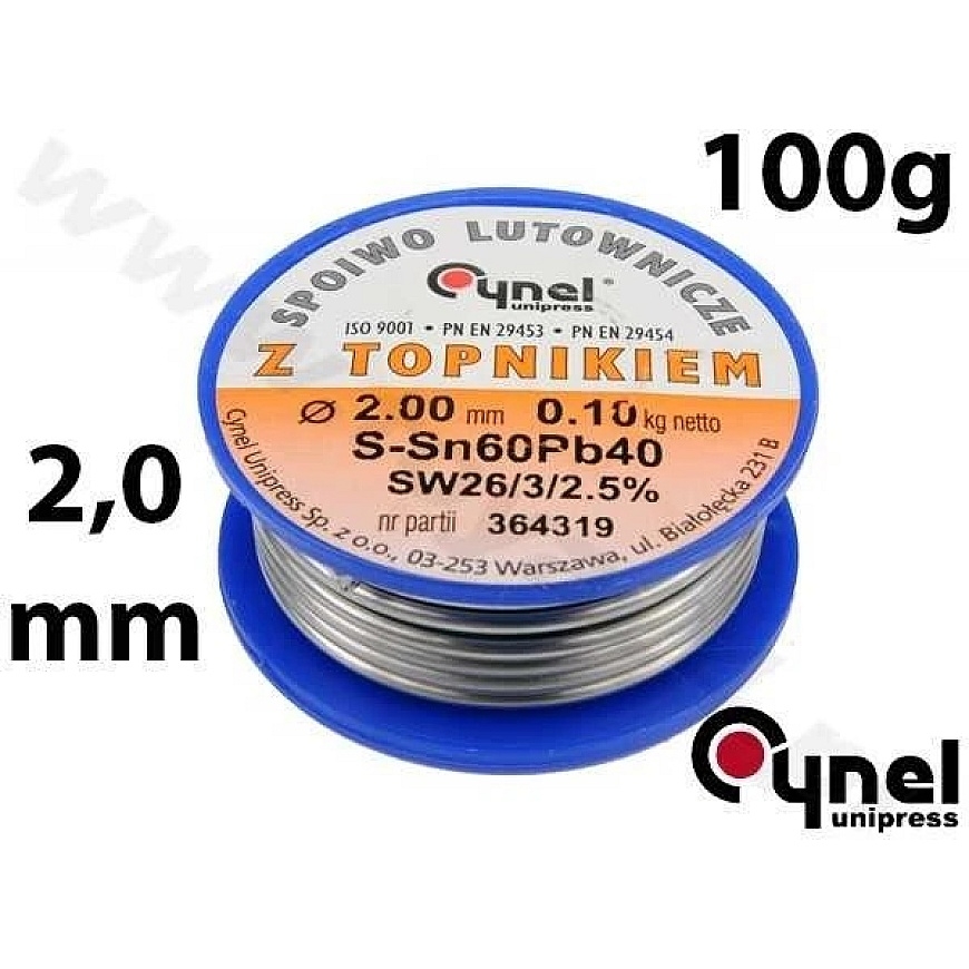 Vorel Toya Sa Polija Svina stieple Ø 2,00mm. 100g ar fluksi (76818) – 2