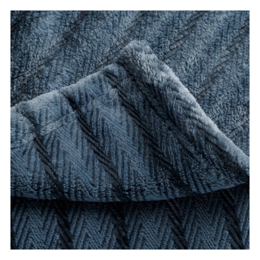 Eurofirany THROW/SOFIA/BLUE 200X220 BLUE HERRINGBONE – 5