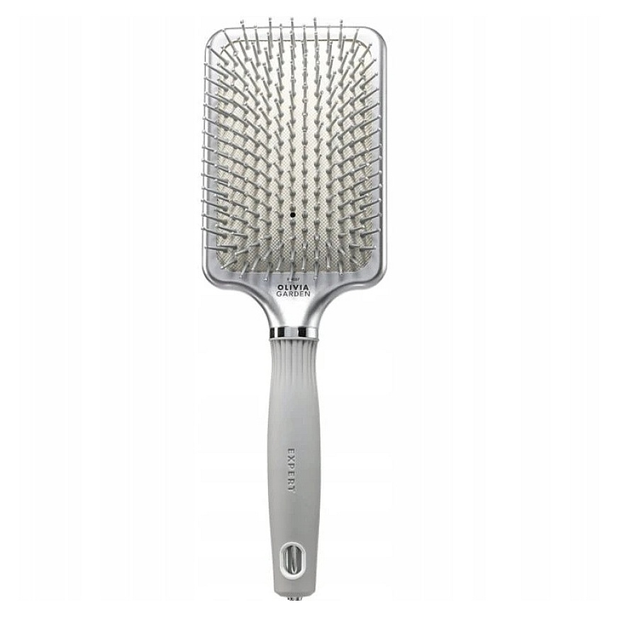 Olivia Garden Expert Care ristkülikukujuline harja nailonharjastega Hõbe L – 3