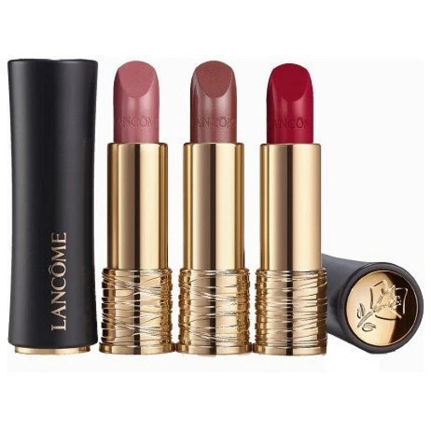 Lancome set: L’Absolu Rouge creamy lipstick, 132, Caprice de Rouge, 3.4 g + L’Absolu Rouge creamy lipstick, 11, Rose Nature, 3.4 – 3