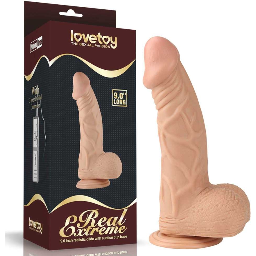 Lovetoy 9 collu īsts ekstremāls dildo ar mīkstu ādu – 3