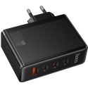Įkroviklis Hoco N85 100W 3xUSB-C/USB-A juodas