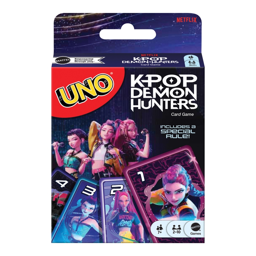 Mattel Games UNO KPop Demon Hunters Card Game for Kid, Adult & Family Nights with Movie-Inspired Dec