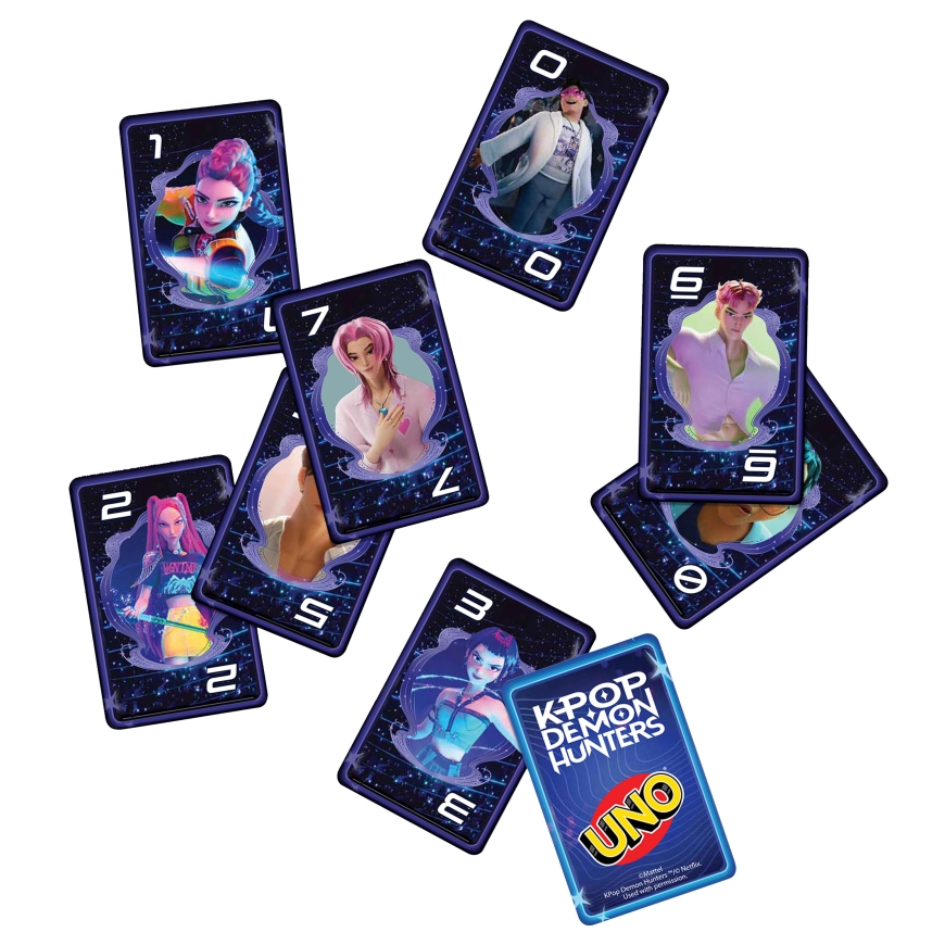 Mattel Games UNO K-pop Demon Hunters Kāršu spēle Kāršu nomešana – 4