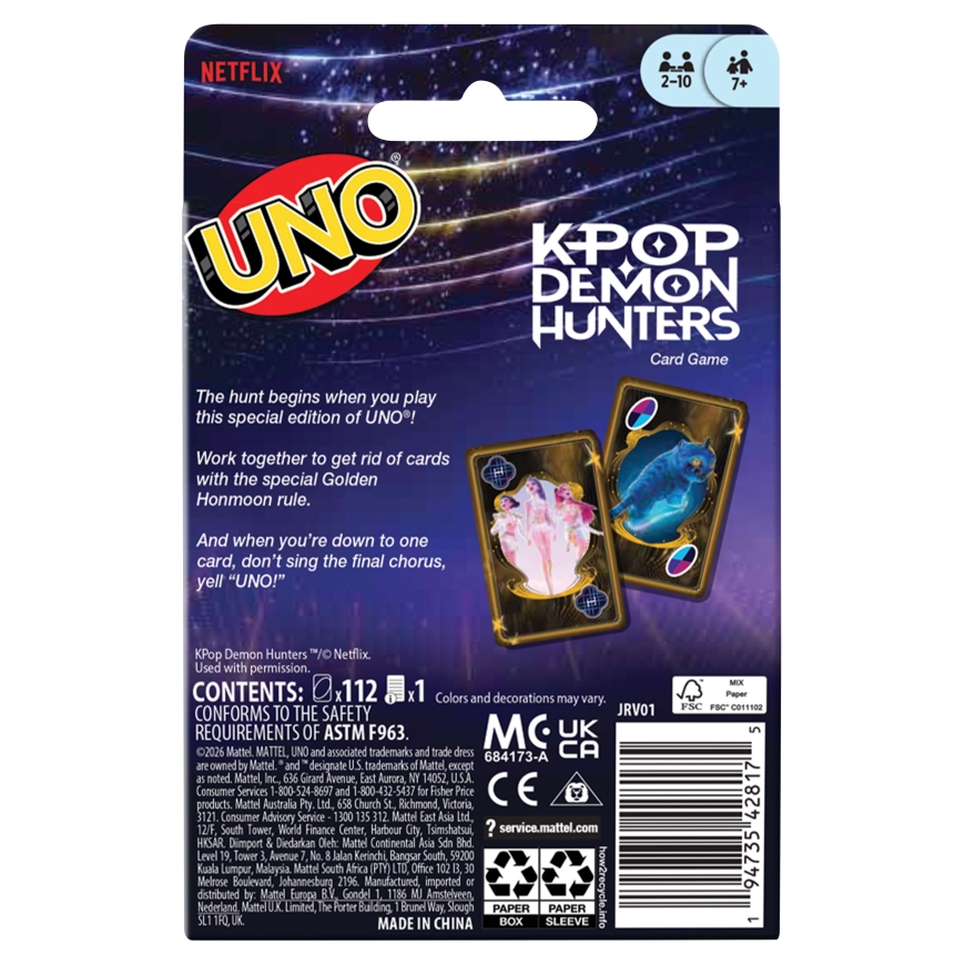 Mattel Games UNO KPop Demon Hunters – 5