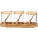 Zassenhaus Bamboo YULEA spice jars, 3 x Ø 8.5 cm, on a bamboo base Zassenhaus Bamboo YULEA spice jars, 3 x Ø 8.5 cm, on a bamboo base