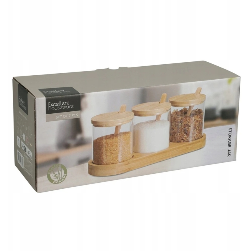 Zassenhaus Bamboo YULEA spice jars, 3 x Ø 8.5 cm, on a bamboo base – 4