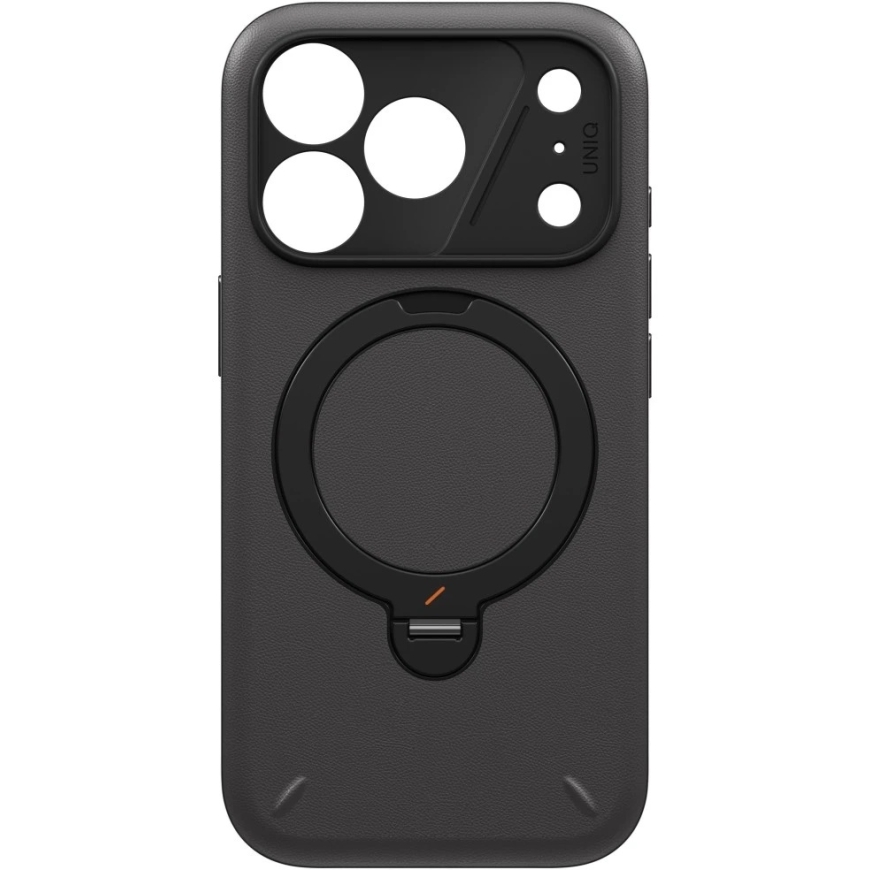 Dėklas UNIQ Elix, skirtas iPhone 18 Pro / 17 Pro, su 360° besisukančiu stovu, pilkas – 3