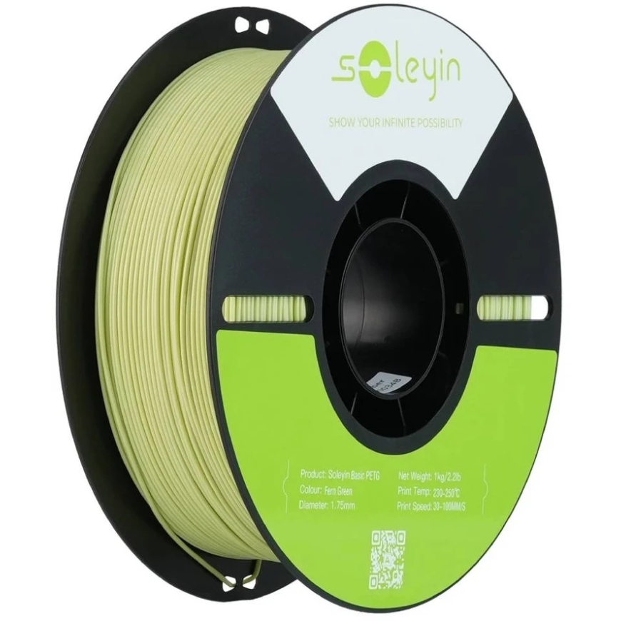 Gija Creality Soleyin Basic PETG 1.75mm 1kg – paparčio žalia