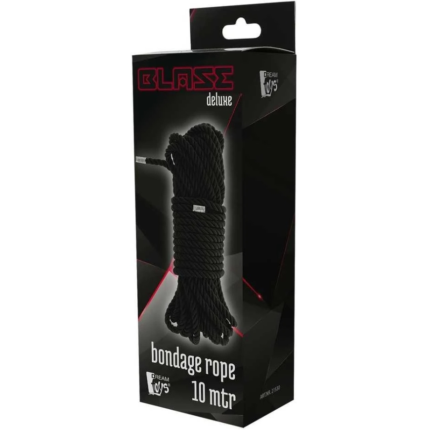Dream Toys BLAZE DELUXE BONDAGE ROPE 10M Melns – 2