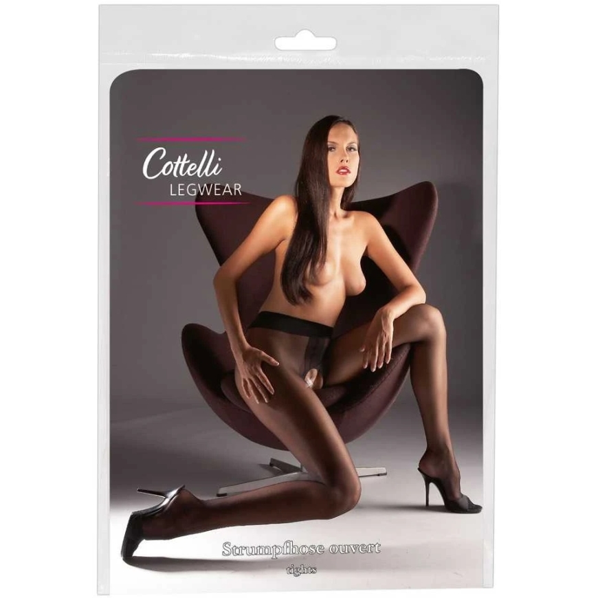 Cottelli Legwear Crotchless Tights black 2