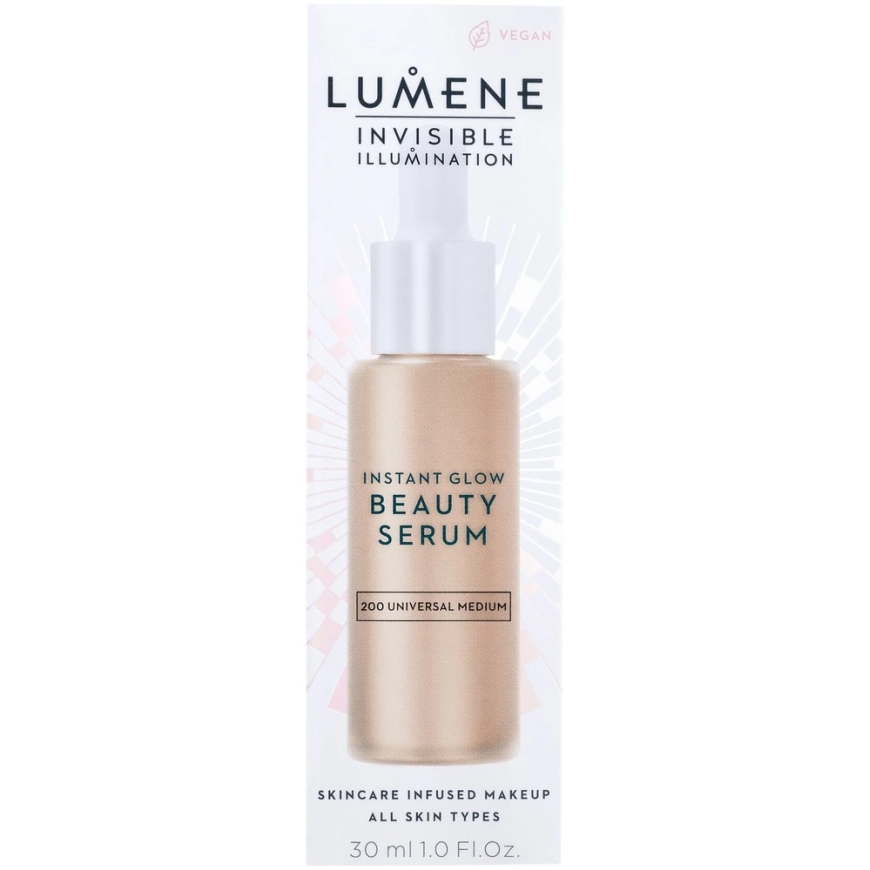 Lumene Invisible Illumination Illuminating Face Serum 200 Universal Medium 30ml – 2