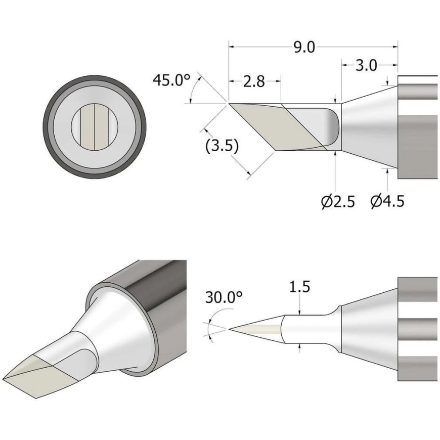 iFixit FixHub Lötspitze messerförmig – 2,5 mm – 3