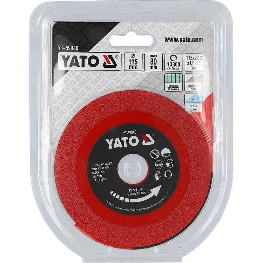 Yato Toya Poola Diamond Lõikeketas | klaas, plaadid | 125 mm X 1.2 X 22,23 mm (YT-59941) – 5