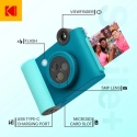 Kodak SMILE+ Hetkikamera, 2x3'', Sininen Kodak SMILE+ Hetkikamera, 2x3'', Sininen