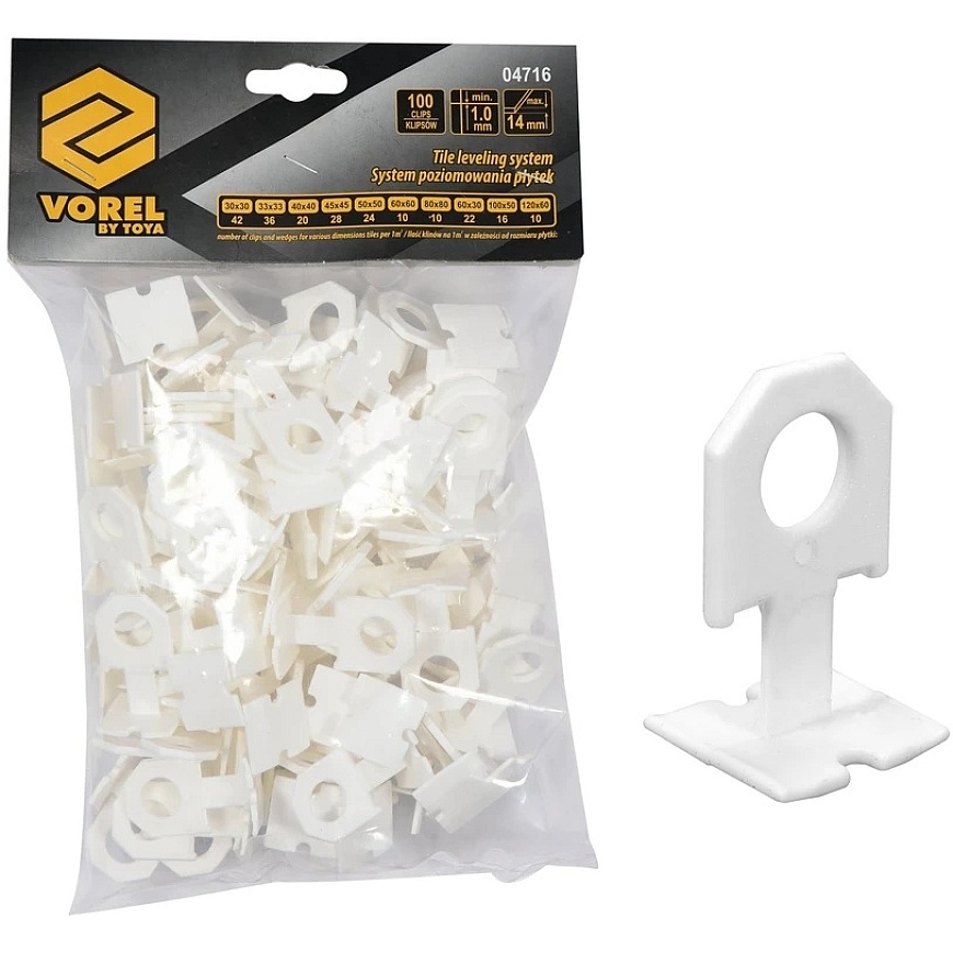 Vorel PLAADITASANDUSKLEEBID 100 tk 1,0 mm