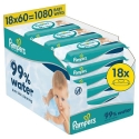 Pampers Aqua sėdimųjų sauskelių 18 pakuočių. 1080 vnt. 80871792 (8006530116374)