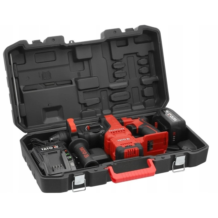 Yato Toya Sa Poola aku SDS Plus perforaator harjavaba mootori, 18 V, 2,8 J, 1 x 4 Ah (YT-827725) – 3