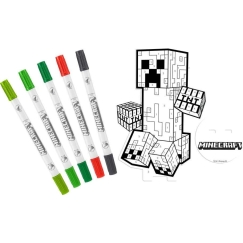 KIDS Лицензированные аксессуары от Euroswan для детей. Раскрасьте свою 2D фигурку Minecraft.