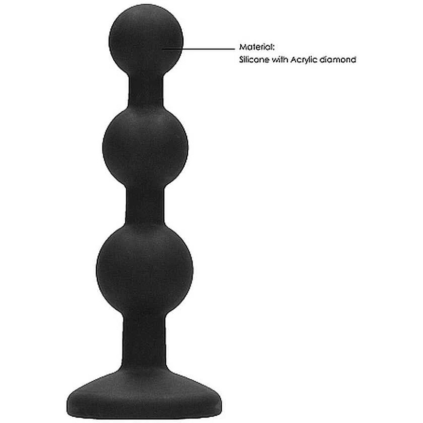 Ouch By Shots Oi! Anaalplug Must Silikoonist Plug 12 cm – 5