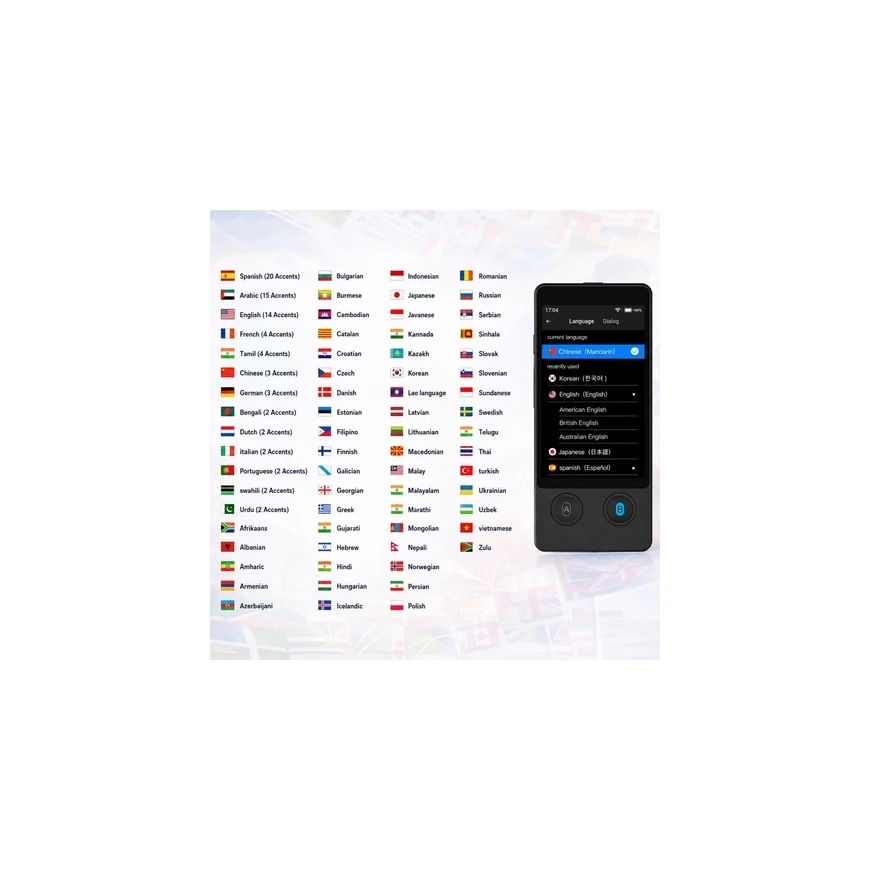 Wooask W12 Wi-Fi äänitulkki Musta – 3