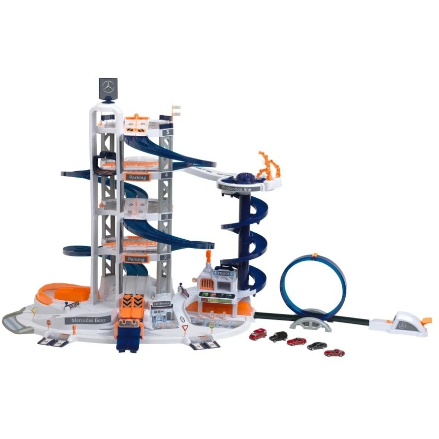 Klein Žaislinis Mercedes Benz daugiaaukštis parkingas 5 lygiai – 2