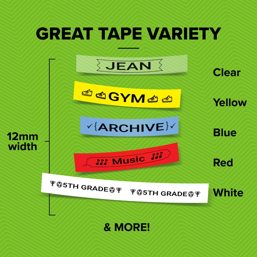 DYMO 12mm LetraTAG Plastic tape etikettien kirjoitusnauha – 4