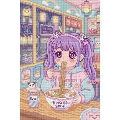 Letistitch Käsitööristide komplekt "Ramenipäev" 18x27 cm
