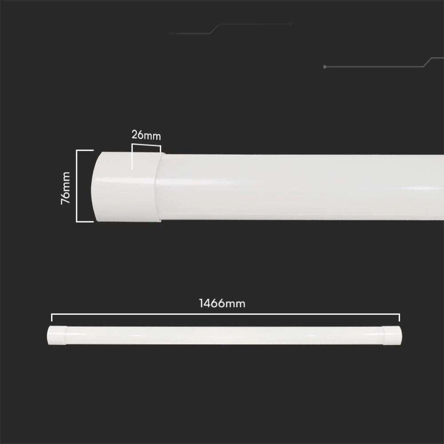 V-tac 50W LED-linjalamppu, valkoinen, 3000/4000/6500K, 150cm