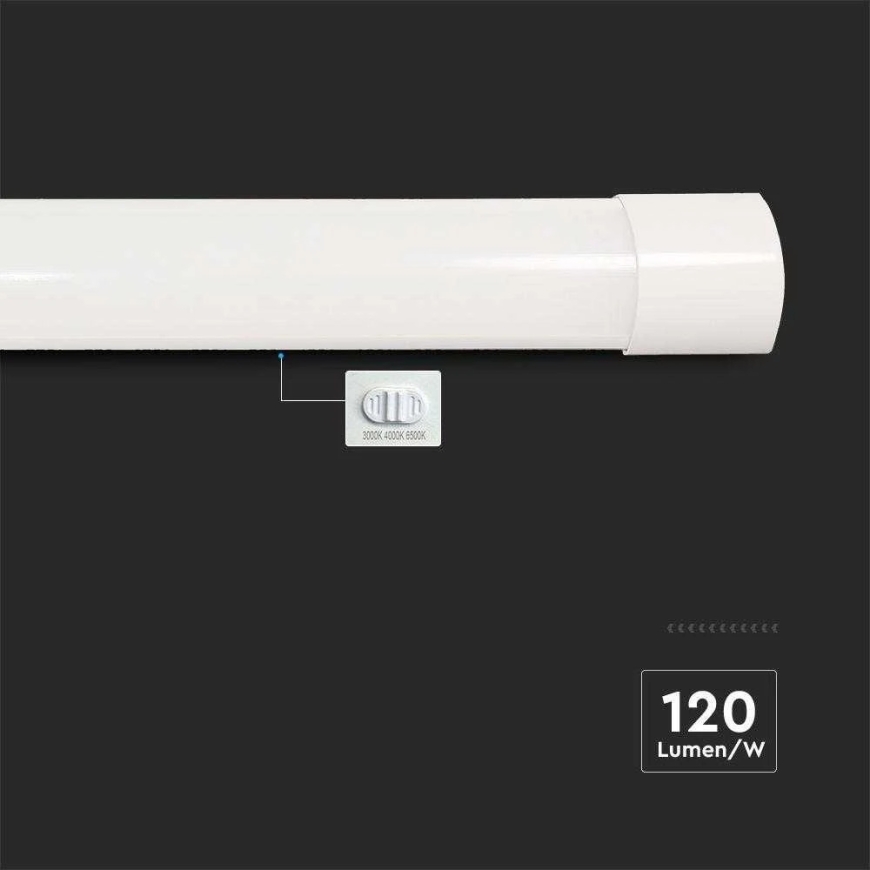 Lubinis šviestuvas V-tac 50W LED linijinis šviestuvas, baltas, 3000/4000/6500K, 150cm – 2