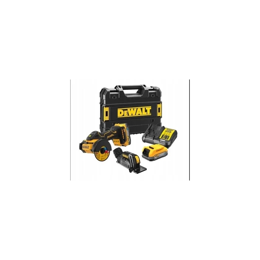 DeWalt DCG430E2T-QW 18 V Stūru slīpmašīna 76 mm 2x1,7 Ah akumulators