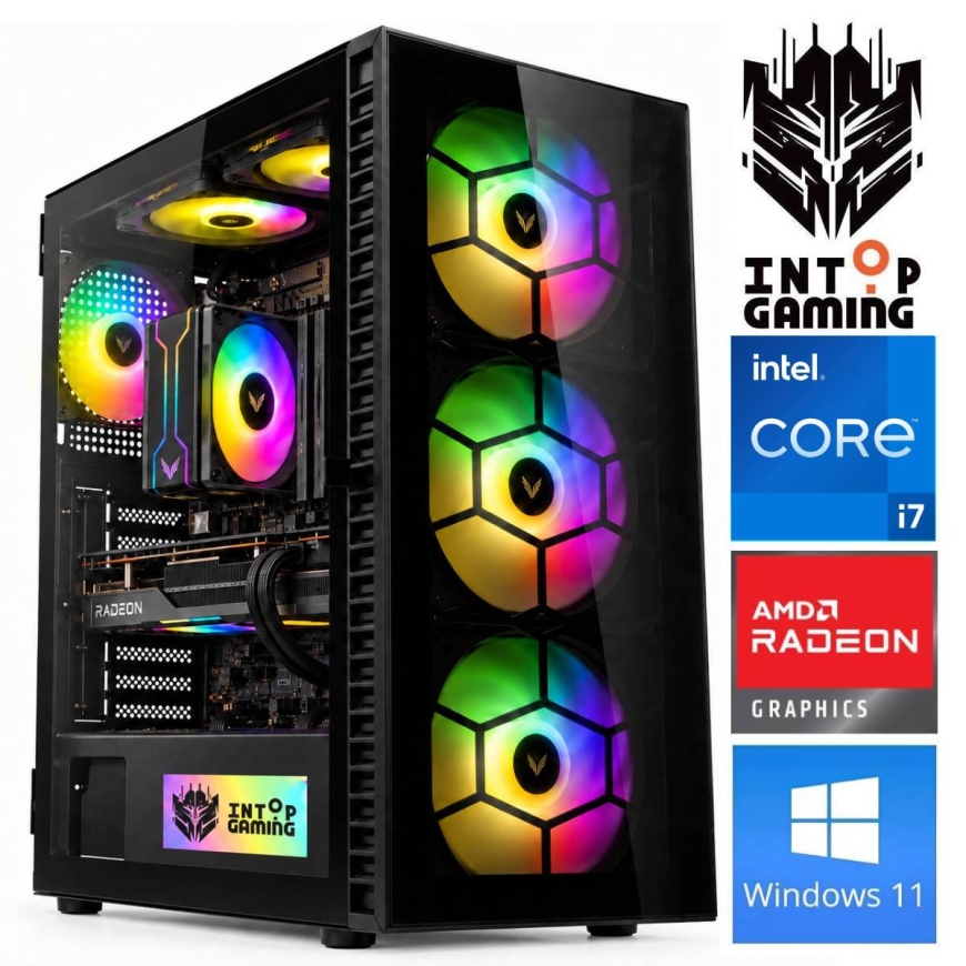INTOP i7-12700F 16GB 250SSD M.2 NVME RX9060XT 16GB WIN11