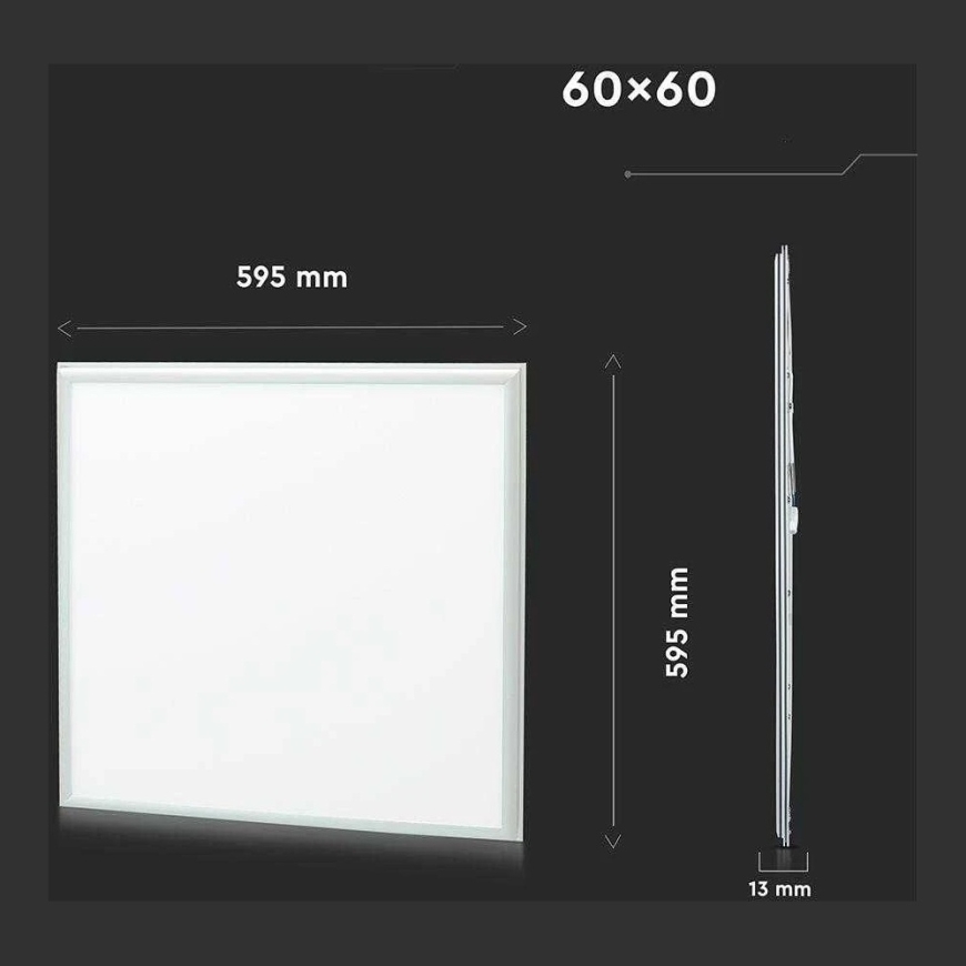 V-tac 40W LED paneel, 60x60cm, valge, 6500K – 3